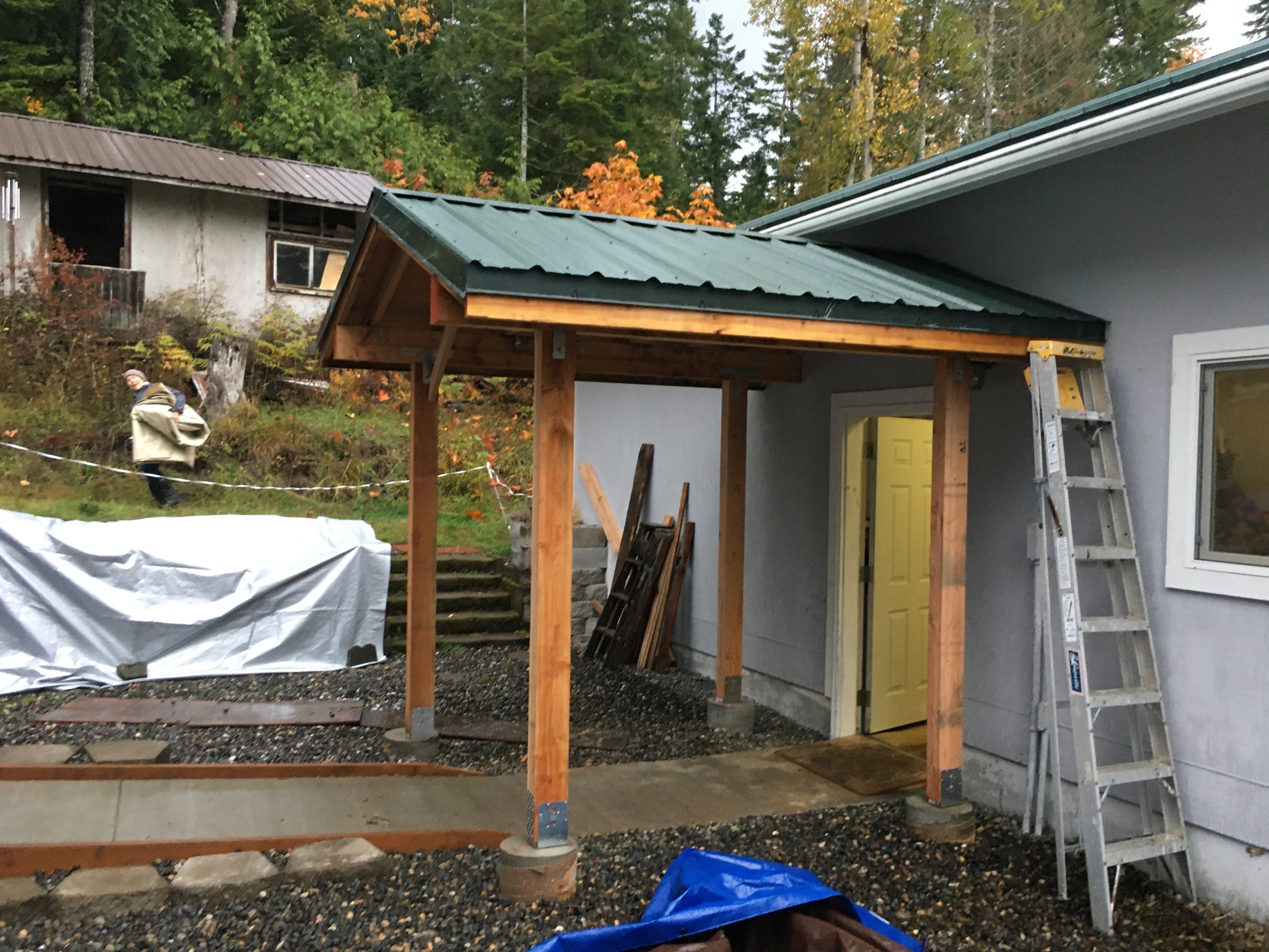 construction of walk way cover.