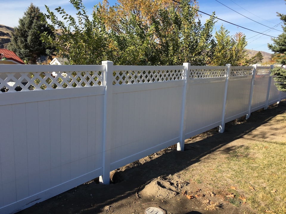 PVC fence installation