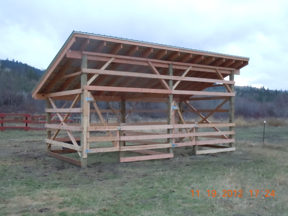 12' X 24' wood stable